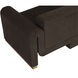 Romer Brushed Gold / Nubuck Cocoa Leather Sofa